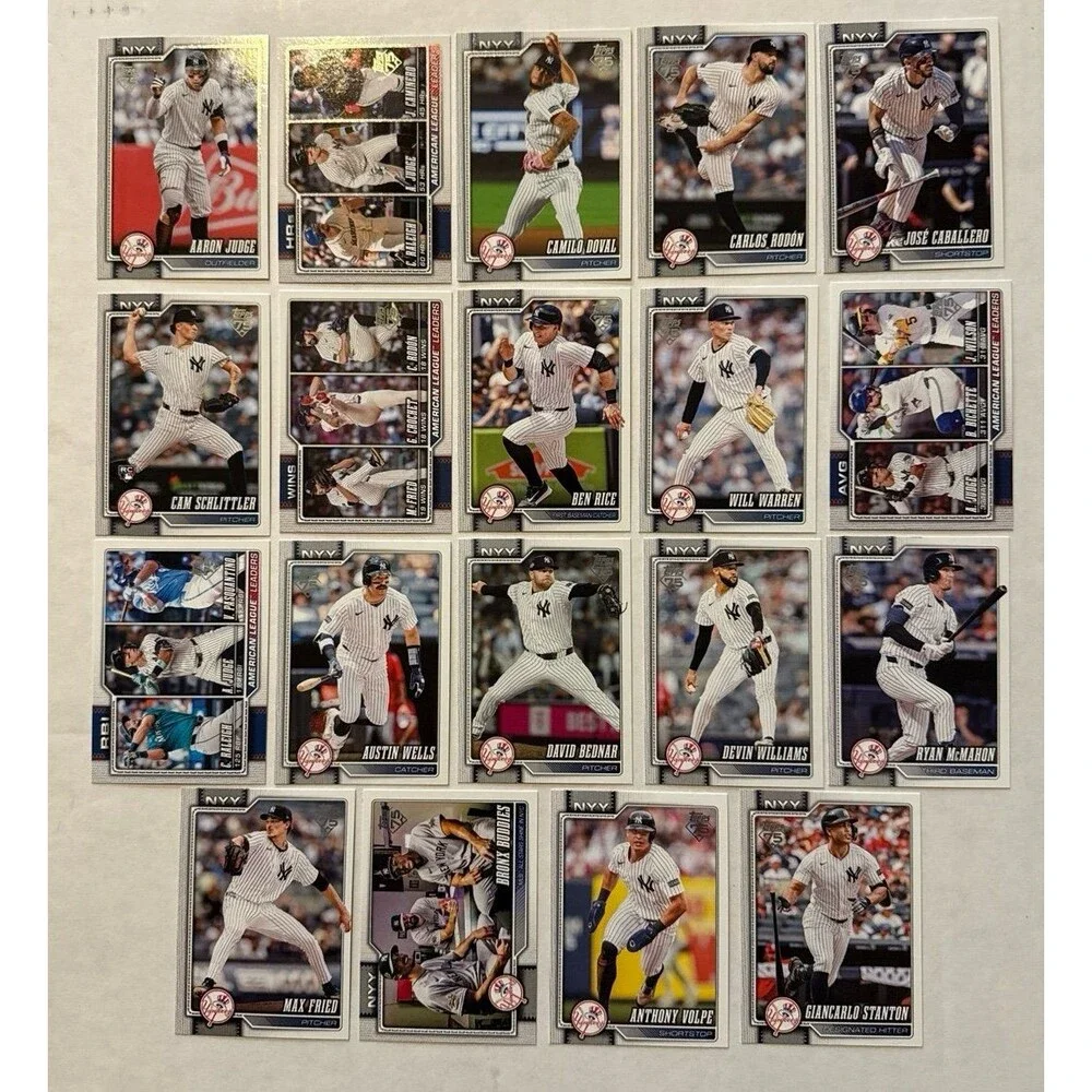 2026 Topps Series 1 New York Yankees Team Set with RC Judge Volpe Rice (b)